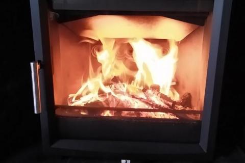 Log burners heat the older parts of the house